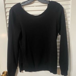 Black Cross Back Long Sleeve